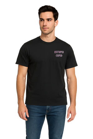 Playera Caballero MC / “ESTUP CUPID” NEGRO