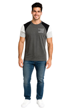 Playera Caballero MC / YOUR MIND  OXFORD/NEGRO