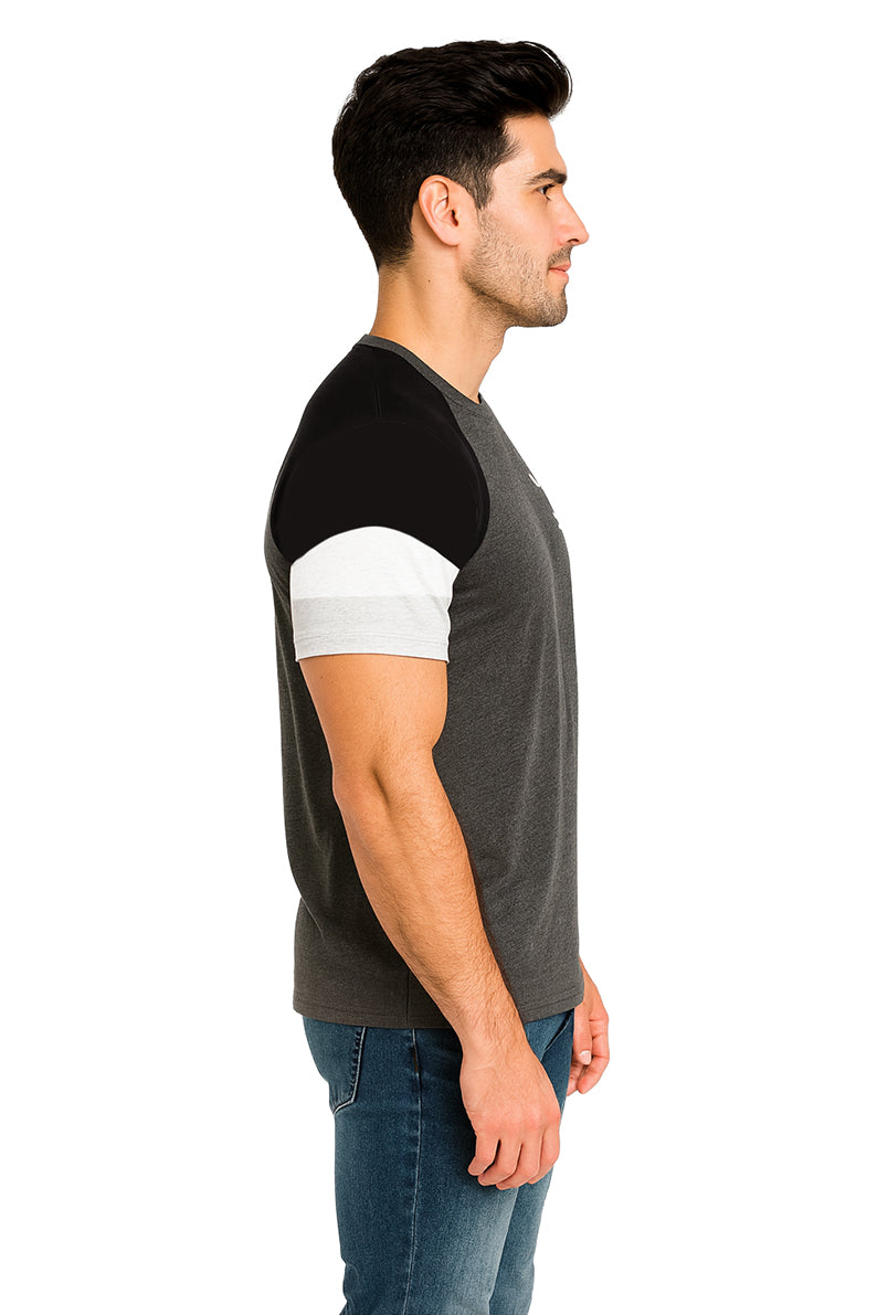 Playera Caballero MC / YOUR MIND  OXFORD/NEGRO