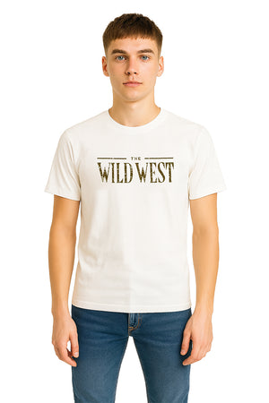 Playera Caballero MC / WILD WEST  BLANCO