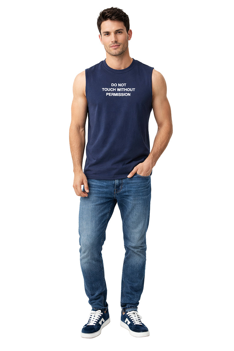 Tank Top Caballero /  PERSONS  MARINO/BLANCO