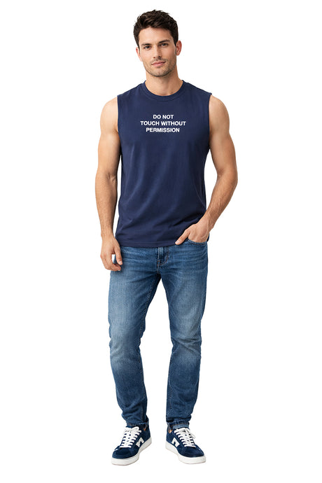 Tank Top Caballero /  PERSONS  MARINO/BLANCO