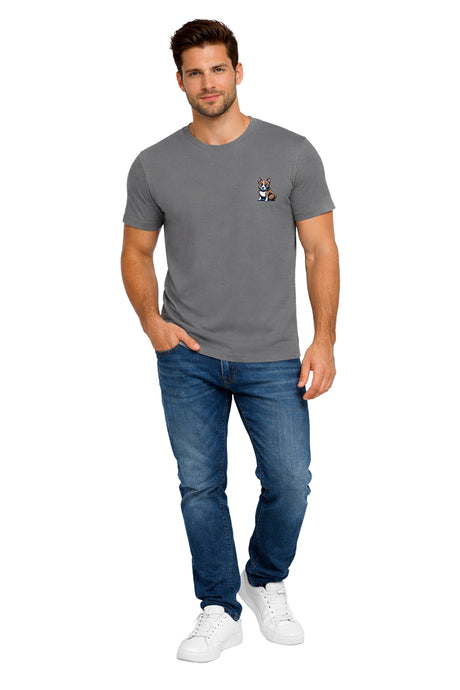 Playera Caballero MC / PERRO BOXER GRIS