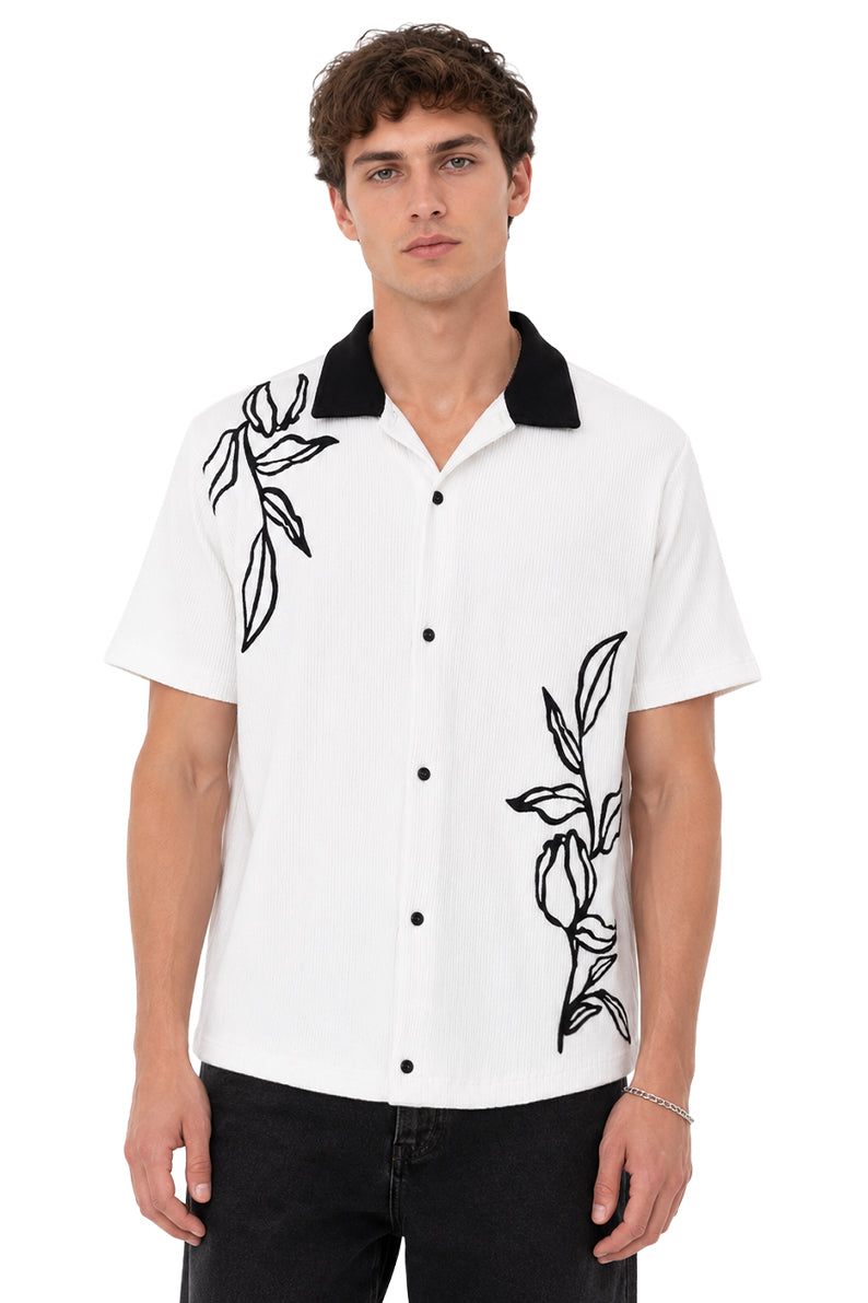 Camisa Hojas Bicolor