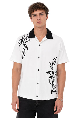 Camisa Hojas Bicolor