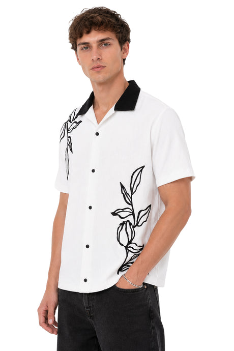 Camisa Hojas Bicolor