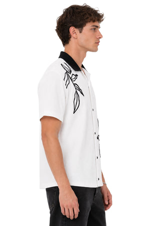Camisa Hojas Bicolor