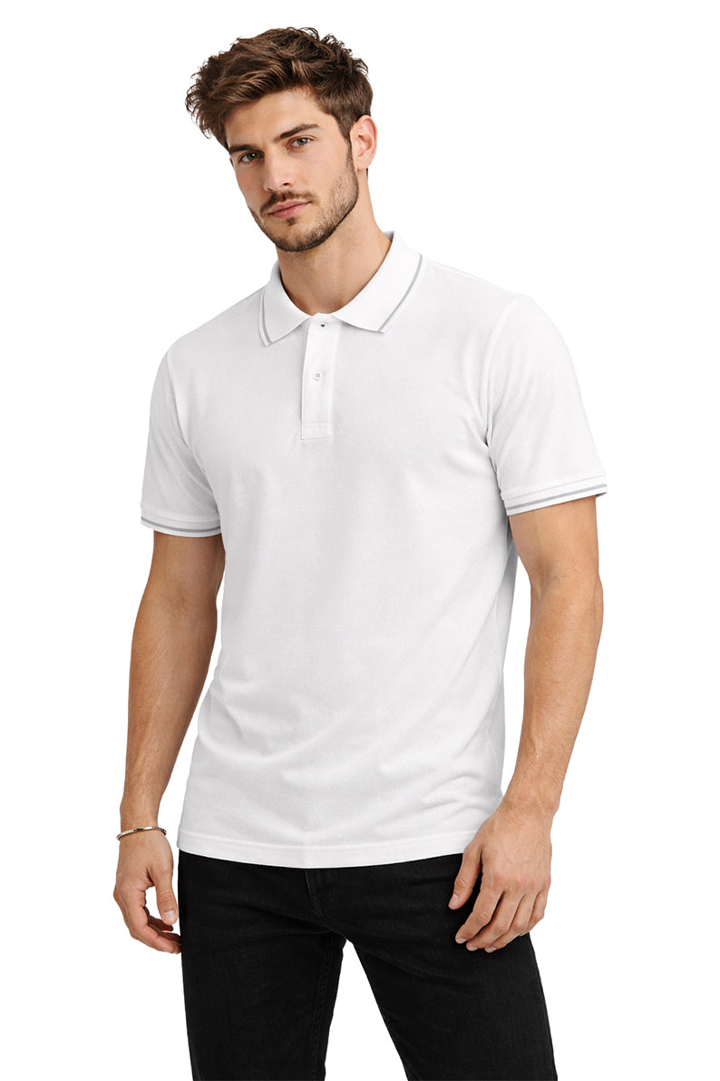 Playera Polo Tejidos puños y cuellos Bla