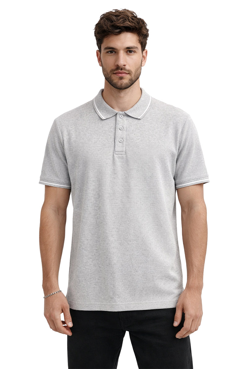 Playera Polo Tejidos puños y cuellos Jas