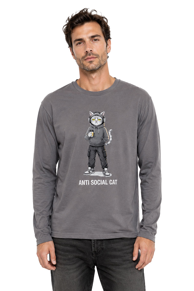 Playera Anti Social Gato