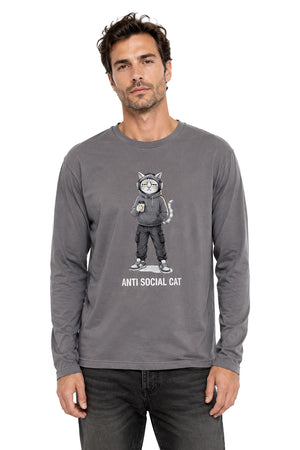Playera Anti Social Gato
