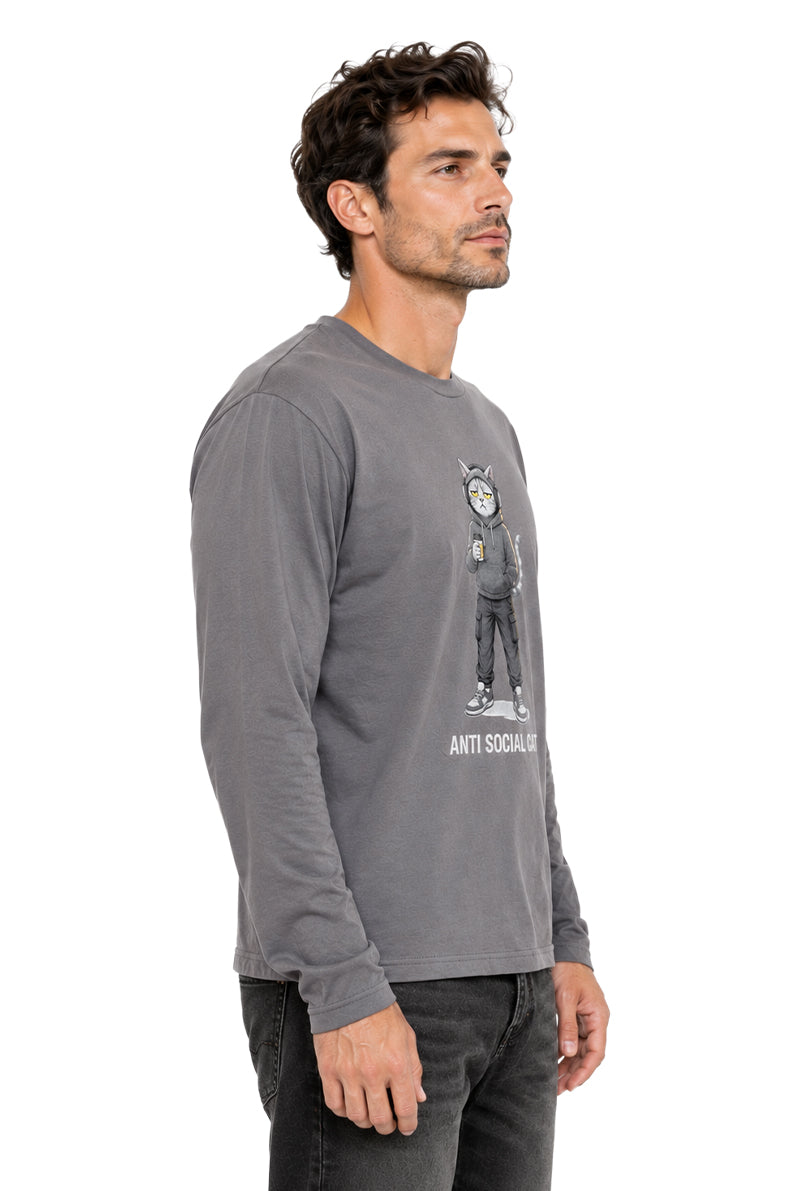 Playera Anti Social Gato