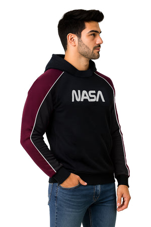 Playera Caballero ML / NASA  NEGRO/VINO