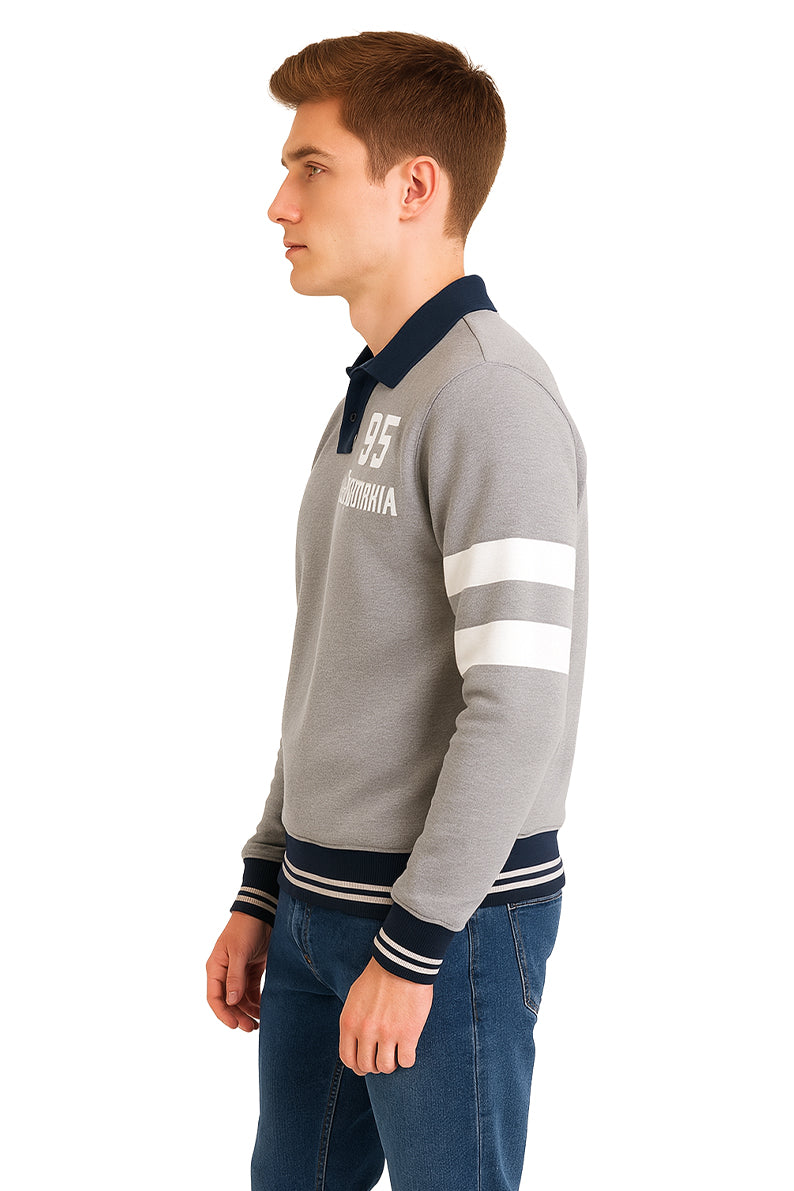 Playera Caballero ML / CALIFORNIA  GRIS