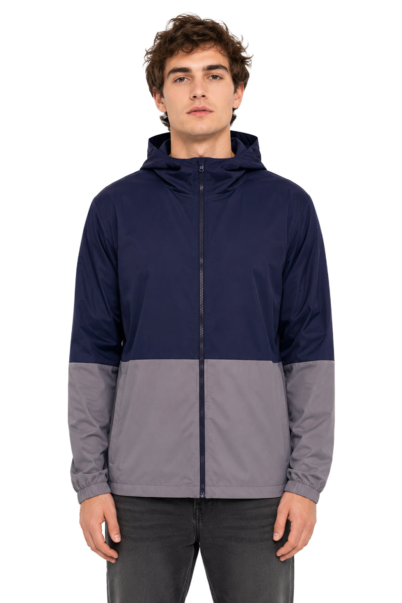 Chamarra Bloques azul-gris