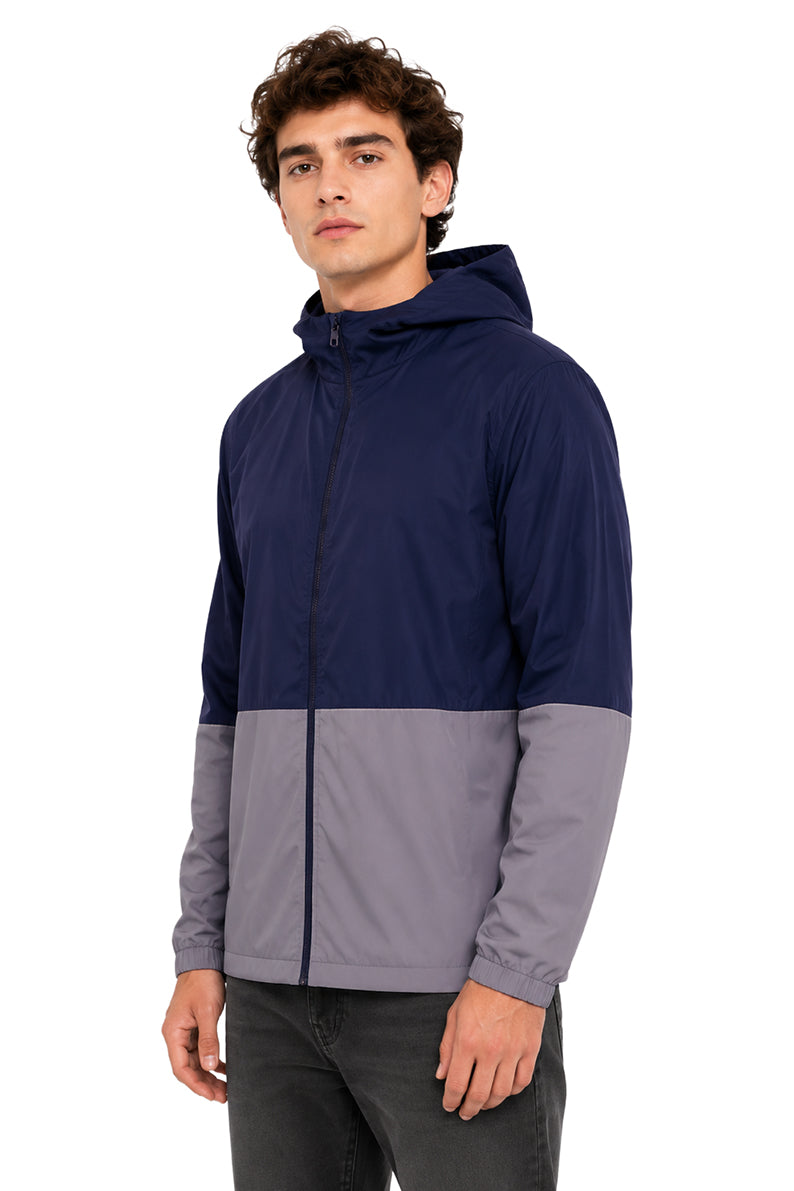 Chamarra Bloques azul-gris