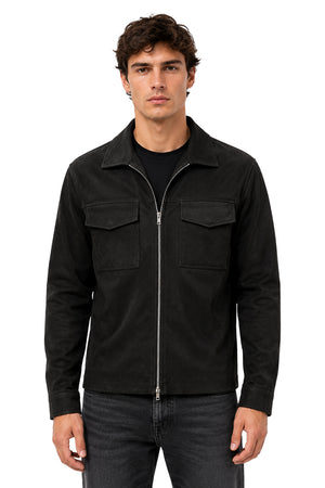 Chamarra Suede Negro