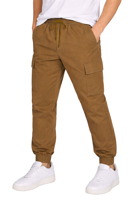 Pantalon Gabardina con resorte y bolsa cargo