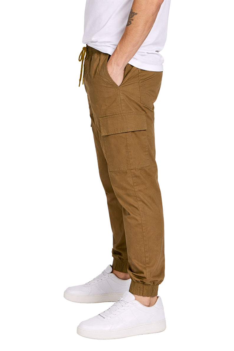 Pantalon Gabardina con resorte y bolsa cargo