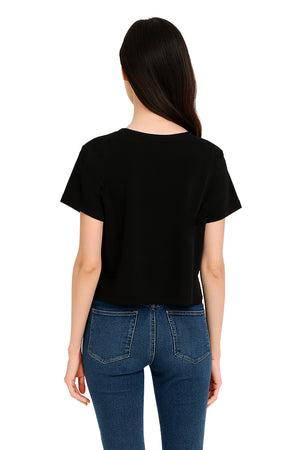 Playera Dama MC / SHINE  NEGRO