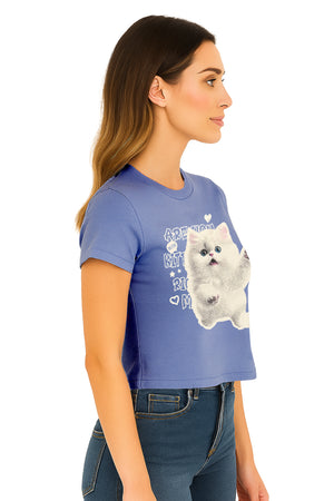 Playera Meow Azul