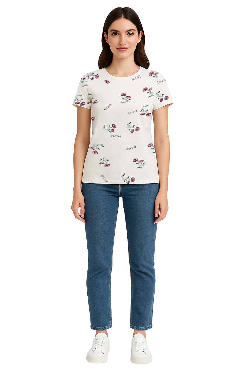 Playera Dama MC / THE ROSE BLANCO