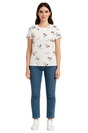 Playera Dama MC / THE ROSE BLANCO