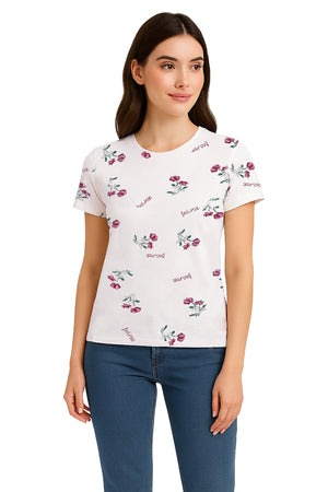 Playera Dama MC / THE ROSE BLANCO