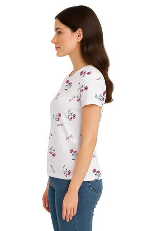 Playera Dama MC / THE ROSE BLANCO