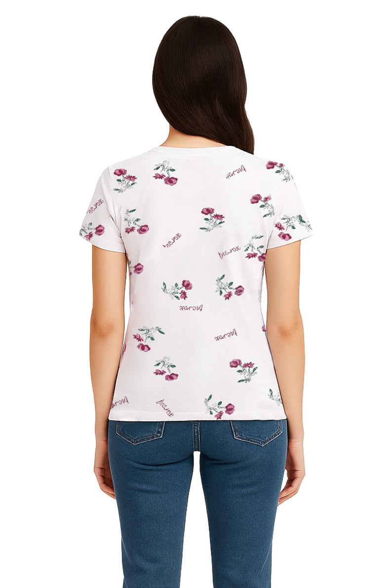 Playera Dama MC / THE ROSE BLANCO