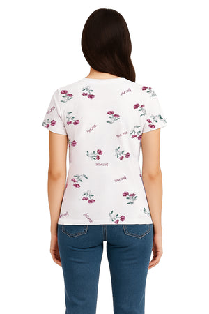 Playera Dama MC / THE ROSE BLANCO