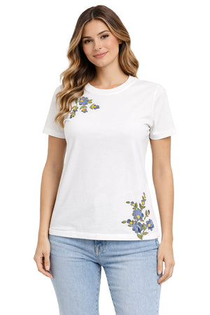 Playera Flores Azul
