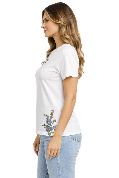 Playera Flores Azul
