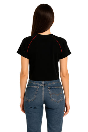 Playera Dama MC / " MY VALENTINE" NEGRO/ROJO