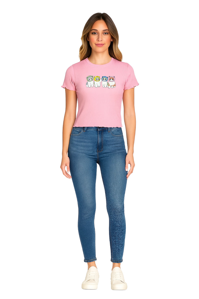 Playera Dama MC / RANA CAT  ROS