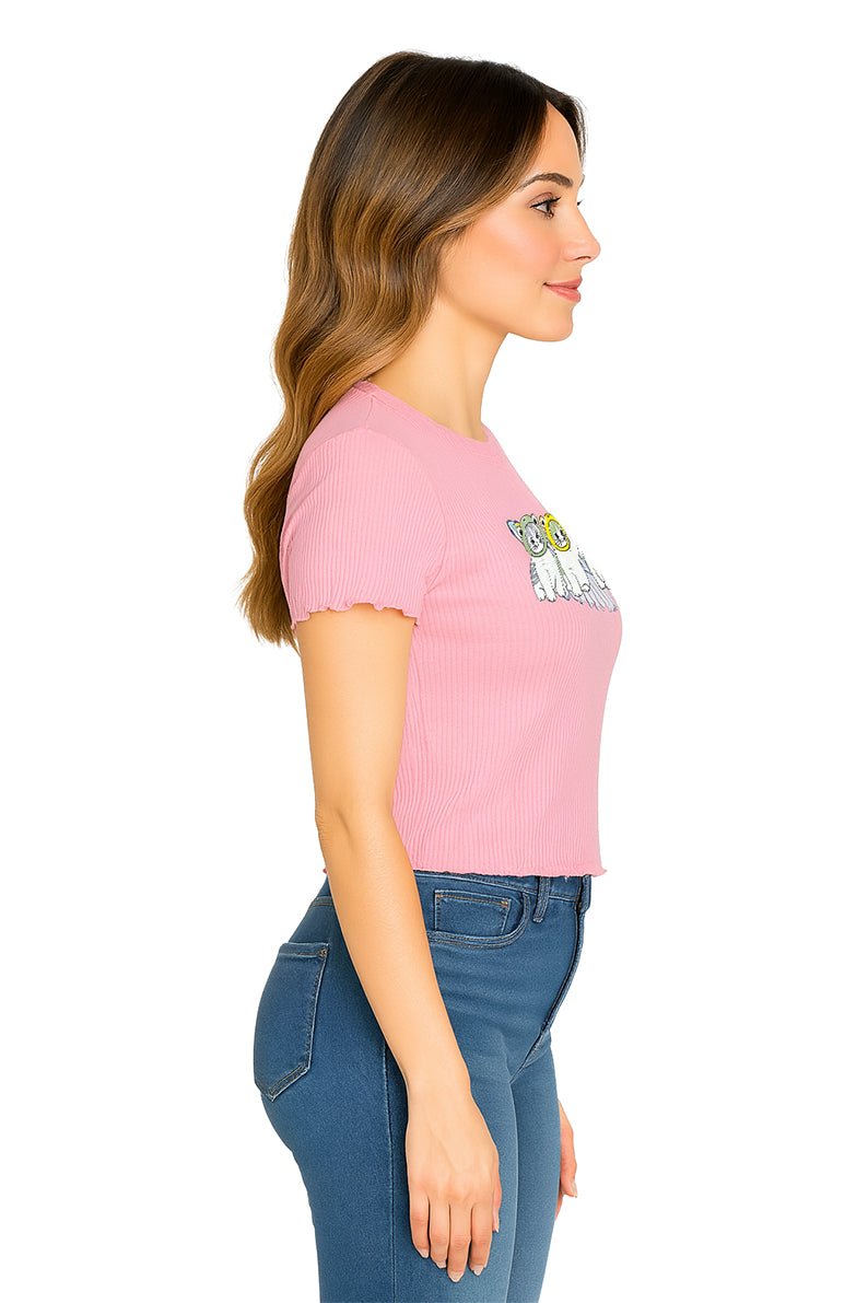 Playera Dama MC / RANA CAT  ROS