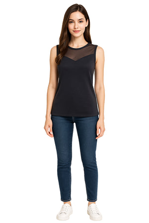 Blusa Dama SM / CORAZON ENCAJE NEG