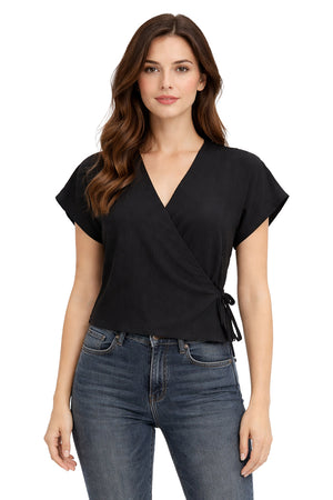 Blusa Cruce Cintas Negro