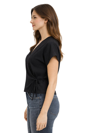 Blusa Cruce Cintas Negro