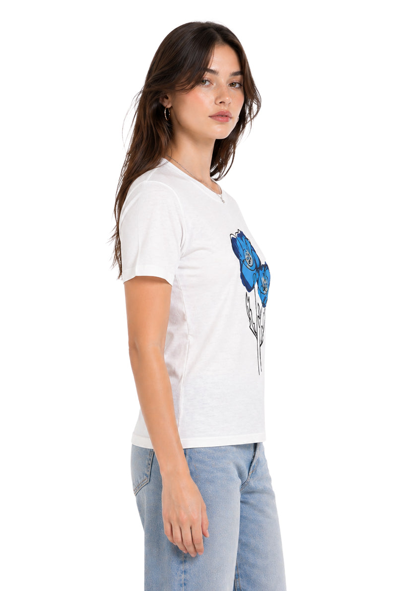Playera flores piedras