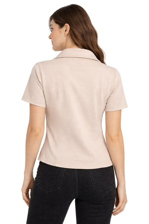 Playera tipo Polo Cierre doble