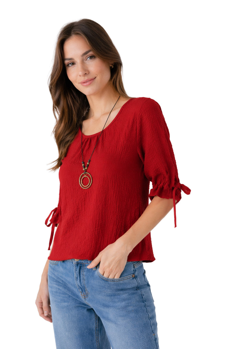 Blusa Festón en Ruedo rojo