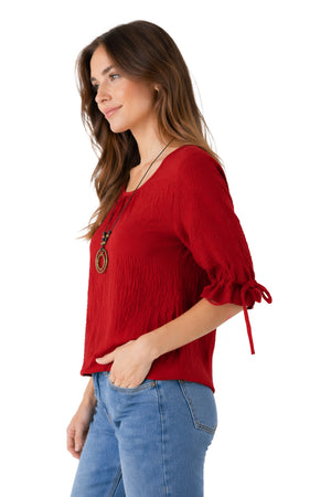 Blusa Festón en Ruedo rojo