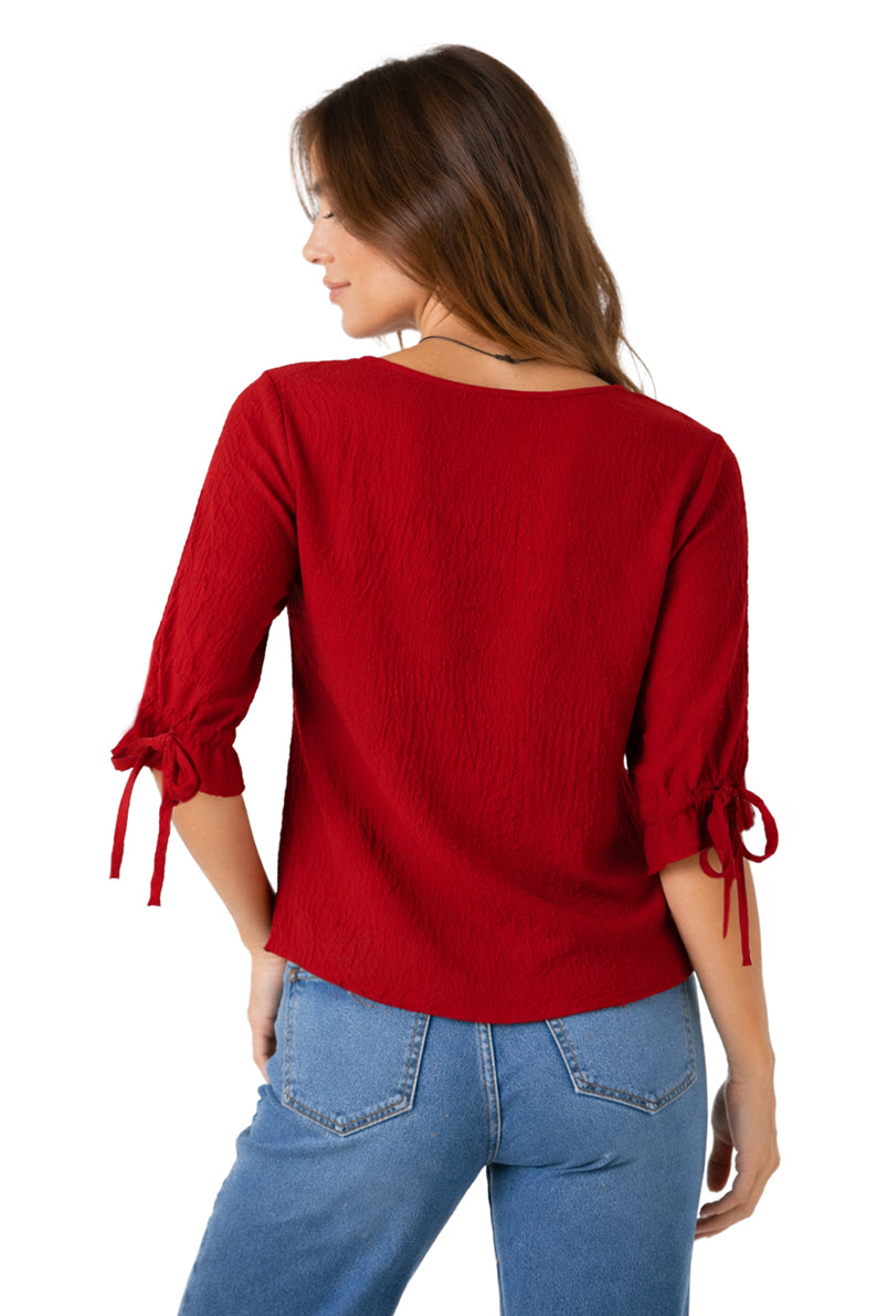 Blusa Festón en Ruedo rojo