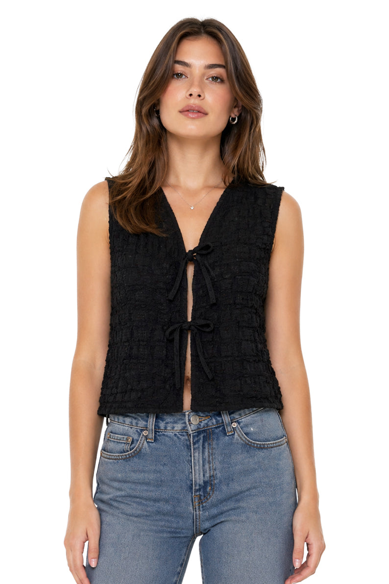 Blusa Chaleco cintas