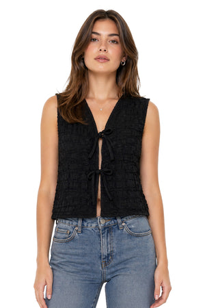 Blusa Chaleco cintas