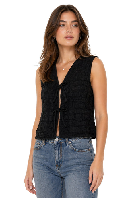 Blusa Chaleco cintas