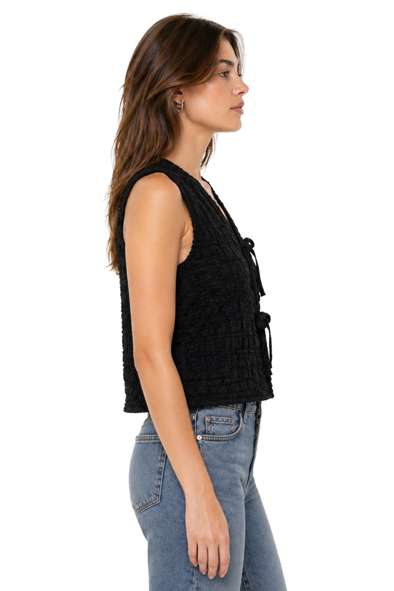Blusa Chaleco cintas