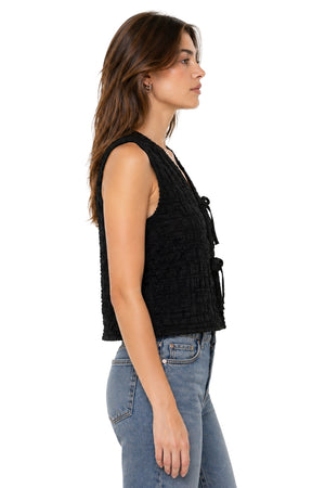Blusa Chaleco cintas
