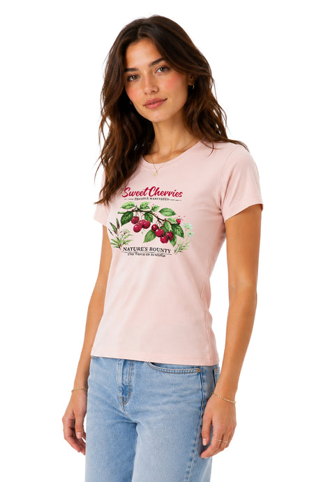 Playera Hierbas de cereza